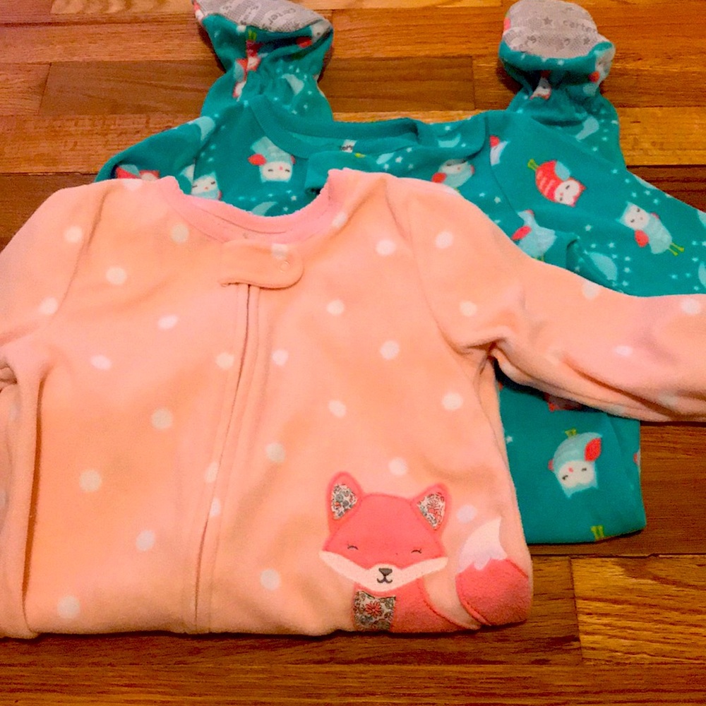 Girls 2T/24M Carter’s Fleece Footy PJs